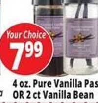 Ocean State Job Lot 4 oz. pure vanilla paste or 2 ct vanilla bean offer
