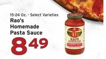 Hannaford Rao's homemade pasta sauce offer