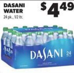 Lowe's Dasani Water 24 pk., 1/2 ltr. offer