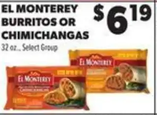 El Monterey Burritos or Chimichangas