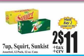 Baja Ranch 7up, squirt, sunkist offer