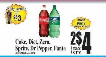Baja Ranch Coke, diet, zero, sprite, dr pepper, fanta offer