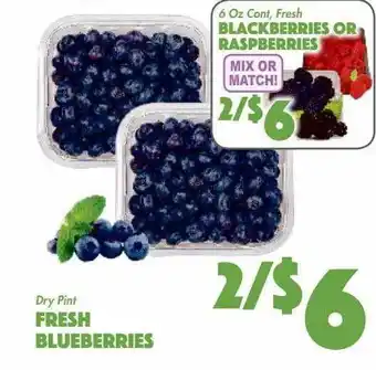 The Food Emporium Fresh blueberries or blackberries or raspberries offer