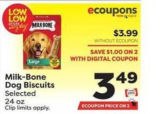 Weis Markets Milk-bone dog biscuits offer