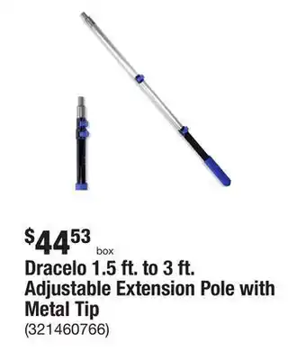 The Home Depot Dracelo 1.5 ft. to 3 ft. adjustable extension pole with metal tip offer