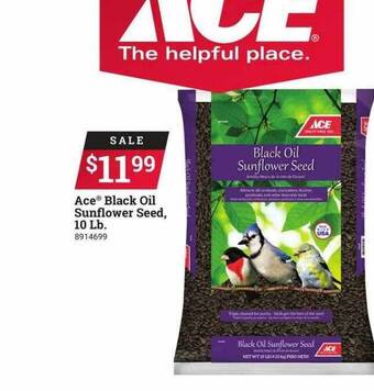 Ace Hardware Ace black oil sunflower seed, 10 lb. offer