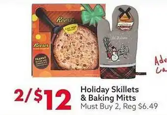 Big Lots Holiday skillets & baking mitts offer