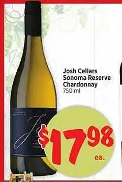 H-E-B Josh cellars sonoma reserve chardonnay offer