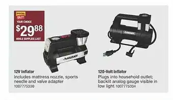 The Home Depot Husky 12v inflator or 12-volt offer
