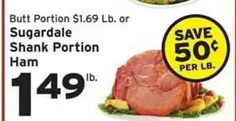 Hannaford Sugardale shank portion ham offer