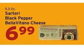 Hannaford Sartori black pepper bellavitano cheese offer