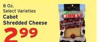Hannaford Cabot shredded cheese offer