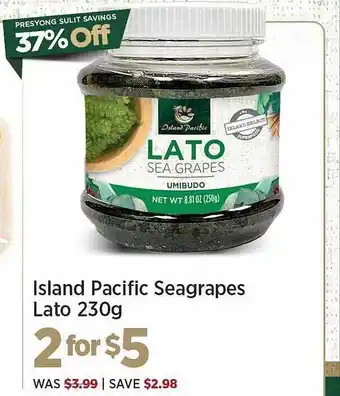 Island Pacific Market Island pacific seagrapes lato 230 g offer