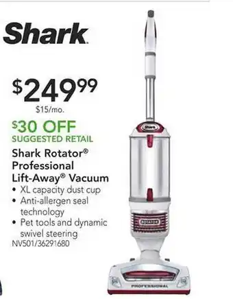 Shark rotator professional lift-away vacuum