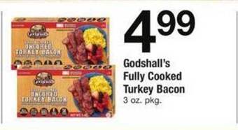 Safeway Godshall's fully cooked turkey bacon offer