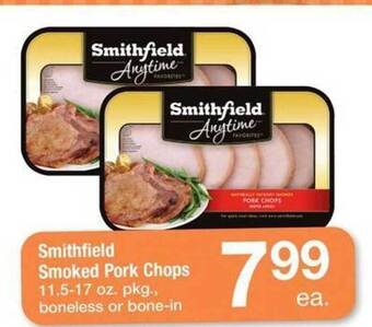 Safeway Smithfield smoked pork chops offer