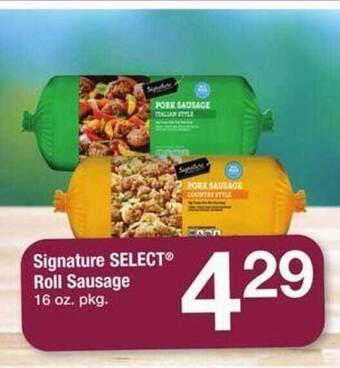 Safeway Signature select roll sausage offer