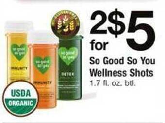 Safeway So good so you wellness shots offer