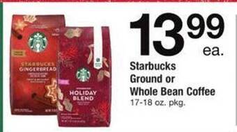 Safeway Starbucks ground or whole bean coffee offer