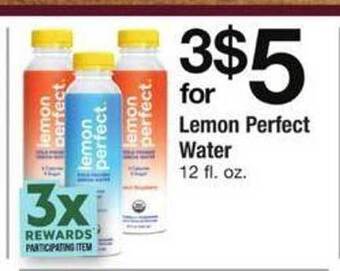 Safeway Lemon perfect water offer