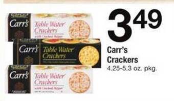 Safeway Carr's crackers offer