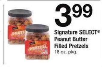 Safeway Signature select peanut butter filled pretzels offer