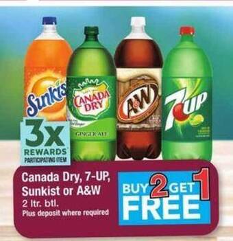 Safeway Canada dry, 7-up, sunkist or a&w offer
