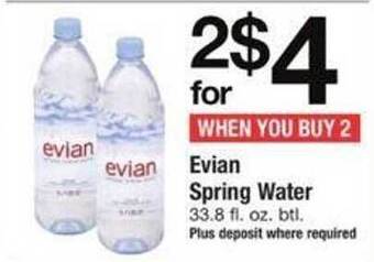 Safeway Evian spring water offer