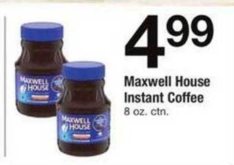 Safeway Maxwell house instant coffee offer