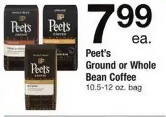 Safeway Peet's ground or whole bean coffee offer