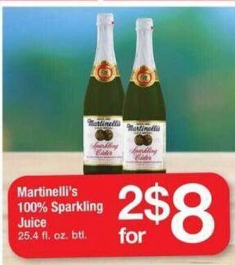 Safeway Martinelli's 100% sparkling juice offer