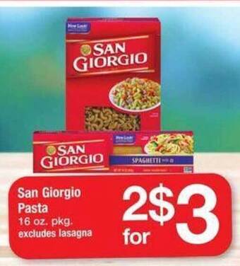Safeway San giorgio pasta offer
