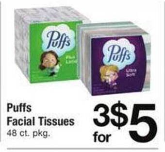 Safeway Puffs facial tissues offer