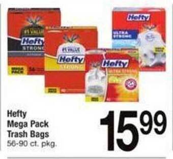 Safeway Hefty mega pack trash bags offer