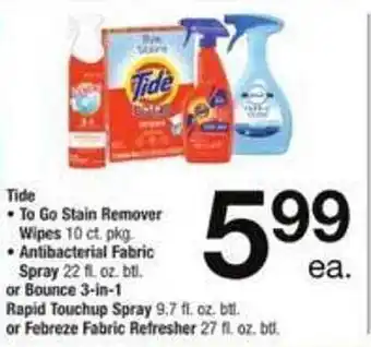 Safeway Tide or bounce 3-in-1 or frebreze fabric refresher offer