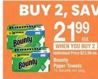 Safeway Bounty paper towels offer