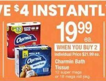 Safeway Charmin bath tissue offer