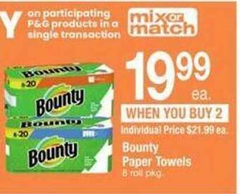 Safeway Bounty paper towels offer