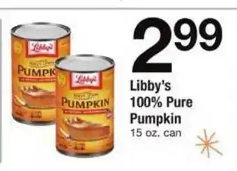 Safeway Libby's 100% pure pumpkin offer
