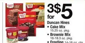Safeway Duncan hines cake mix, brownie mix or frosting offer