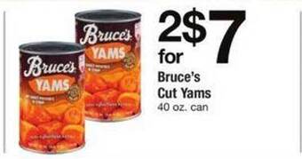 Safeway Bruce's cut yams offer