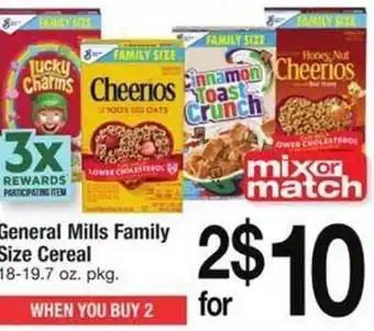 Safeway General mills family size cereal offer