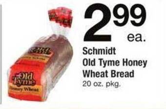 Safeway Schmidt old tyme honey wheat bread offer