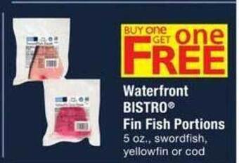 Safeway Waterfront bistro fin fish portions offer