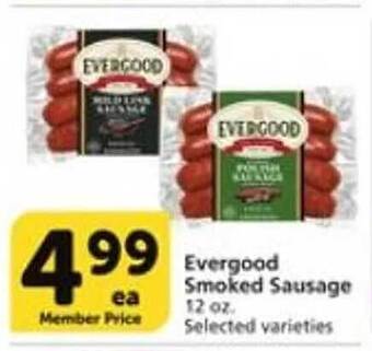 Vons Evergood smoked sausage offer