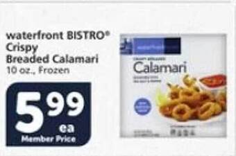 Vons Waterfront bistro crispy breaded calamari offer