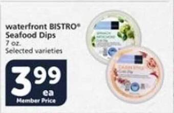 Vons Waterfront bistro seafood dips offer