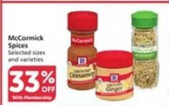 Vons Mccormick spices offer