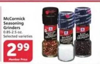 Vons Mccormick seasoning grinders offer
