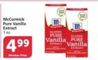Vons Mccormick pure vanilla extract offer
